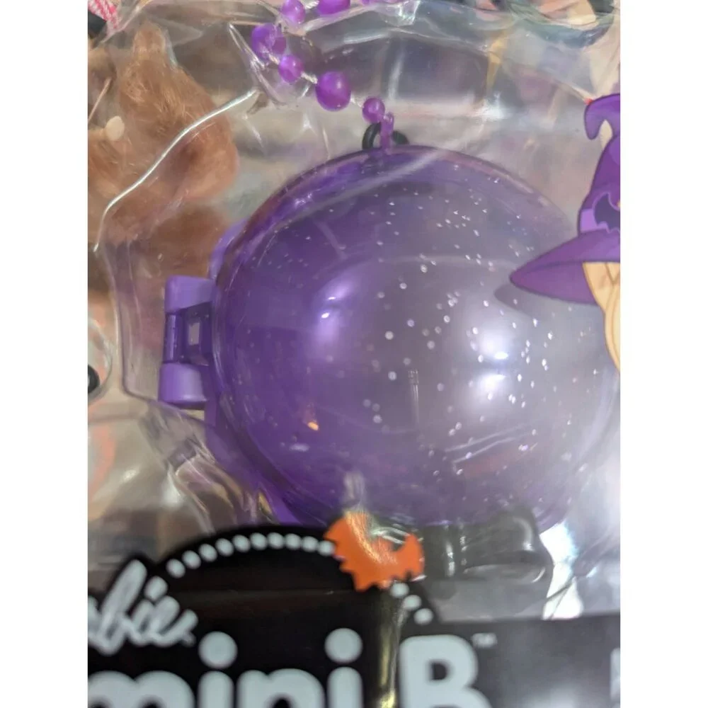 Barbie Mini B. Halloween Pirate and ghost‎ cat clip keychain purple NOS SEALED